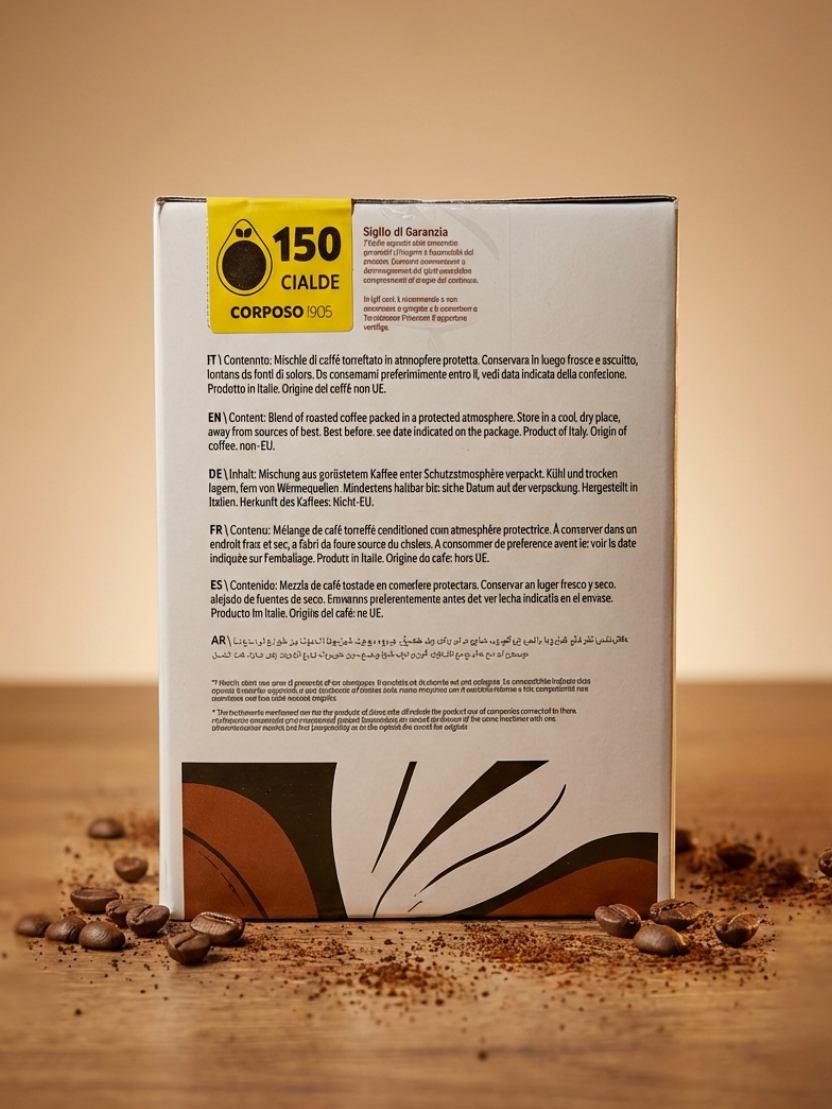 Cialde ESE 44mm CORPOSO1905 150pz