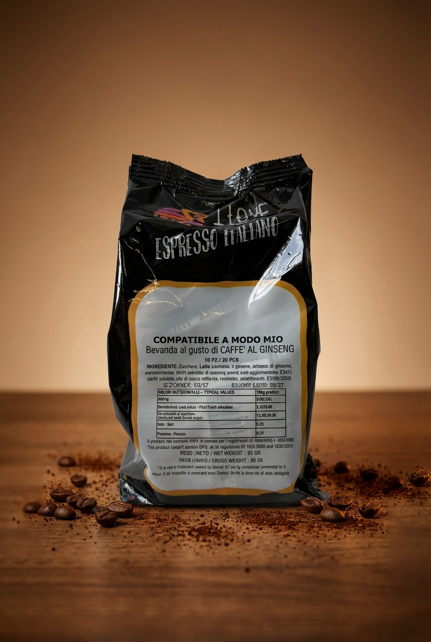 Capsule Compatibili A Modo Mio® Ginseng 10pz – Bevanda al Gusto di Caffè al Ginseng