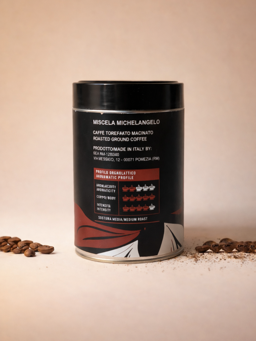 Caffè Macinato per Moka Michelangelo 250g Lattina