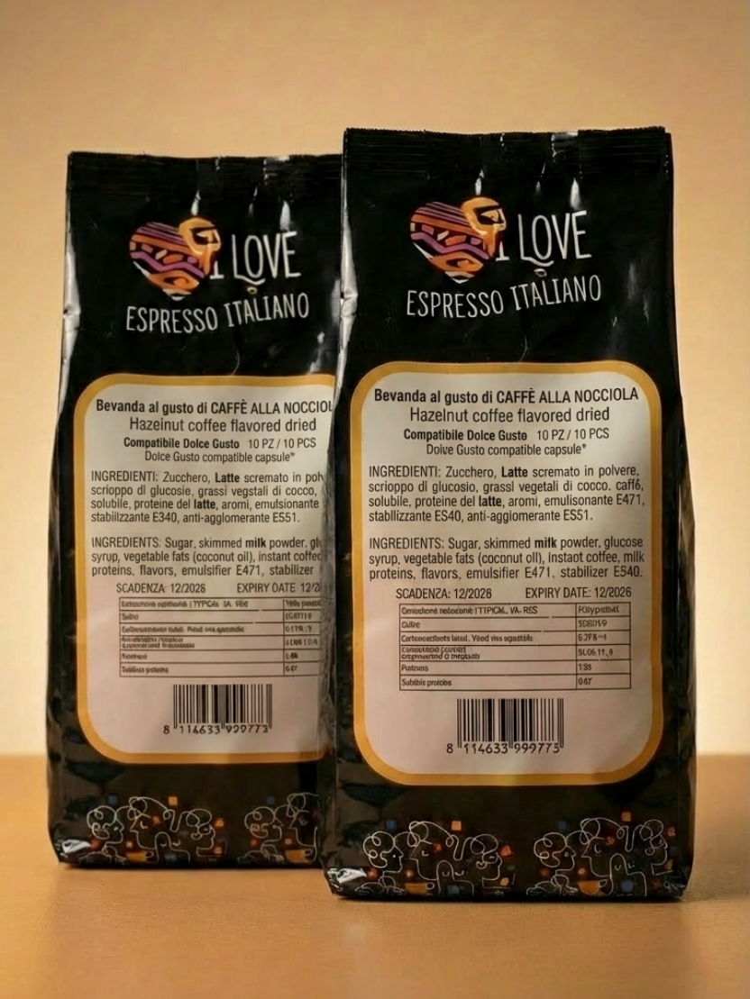 Capsule Compatibili Nescafé® Dolce Gusto® Nocciolino 10pz – Bevanda al Gusto di Nocciola