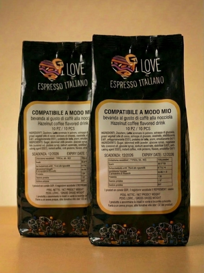 Capsule Compatibili A Modo Mio® Nocciolino 10pz – Bevanda al Gusto di Nocciola