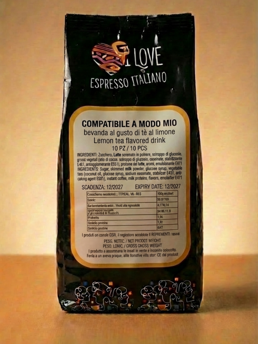 Capsule Compatibili A Modo Mio® Tè al Limone 10pz – Bevanda al Gusto di Tè al Limone
