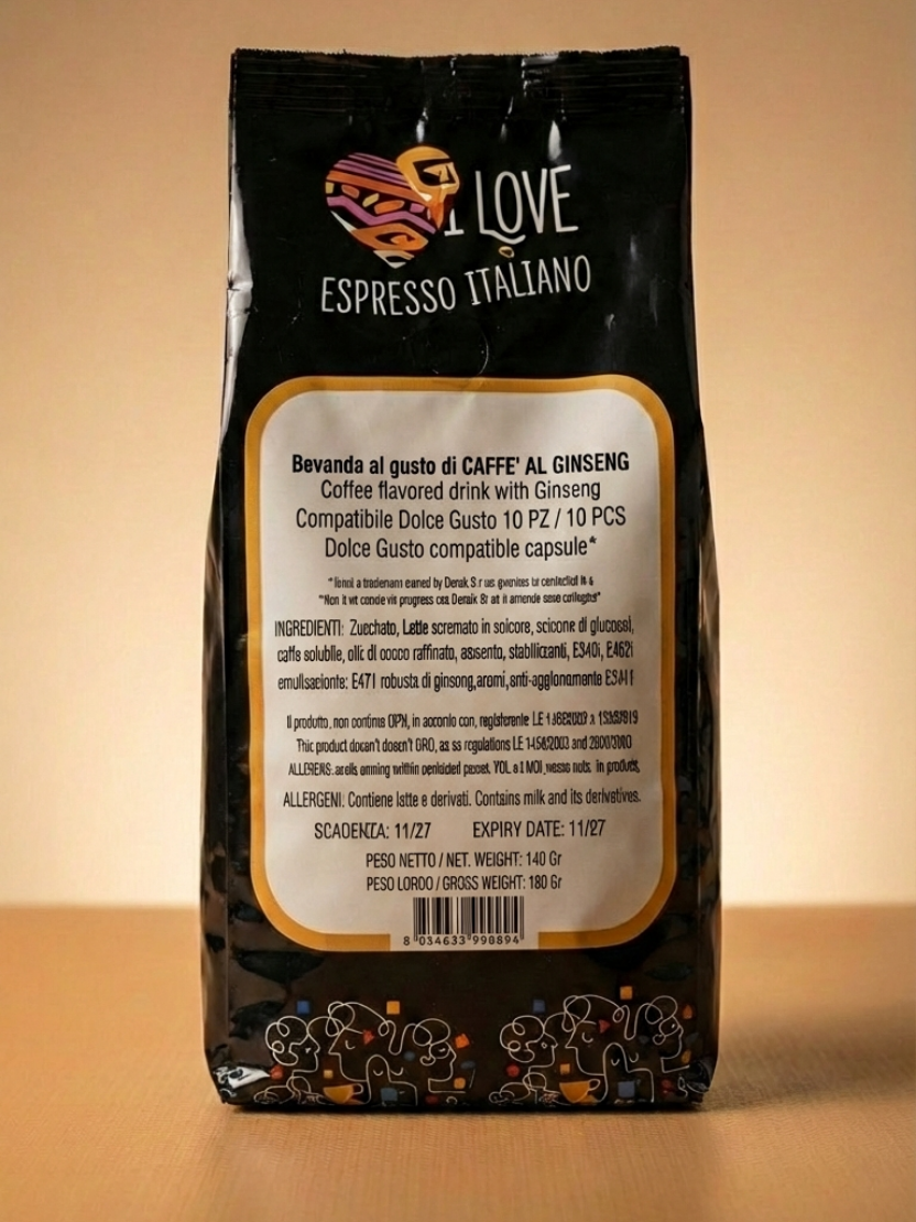 Capsule Compatibili Nescafé® Dolce Gusto® Ginseng 10pz – Bevanda al Gusto di Caffè al Ginseng