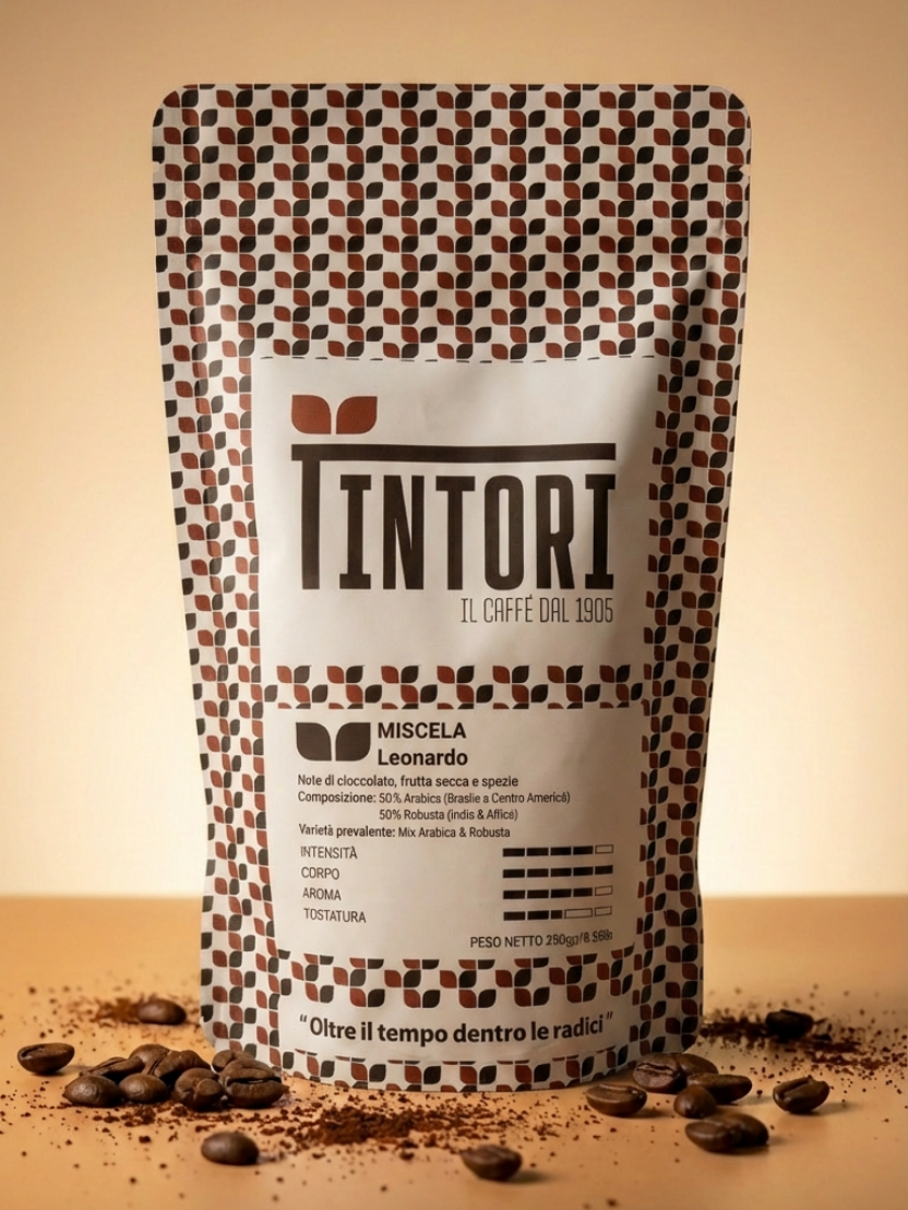 Caffè Miscela Leonardo 250g – in Grani o Macinato