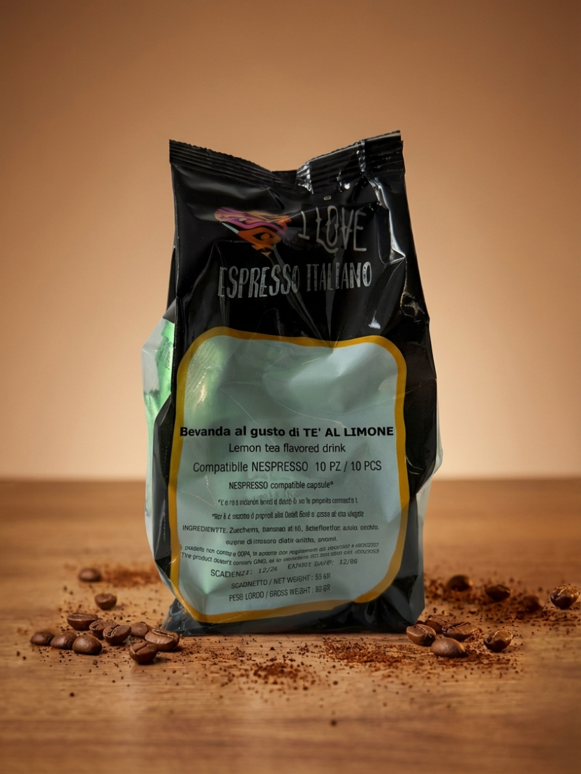 Capsule Compatibili Nespresso® Tè al Limone 10pz – Bevanda al Gusto di Tè al Limone